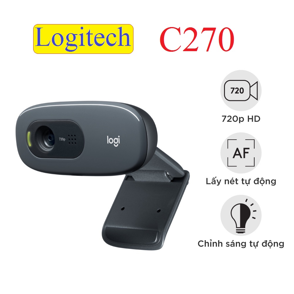 Webcam Logitech C270 độ phân giải 720p