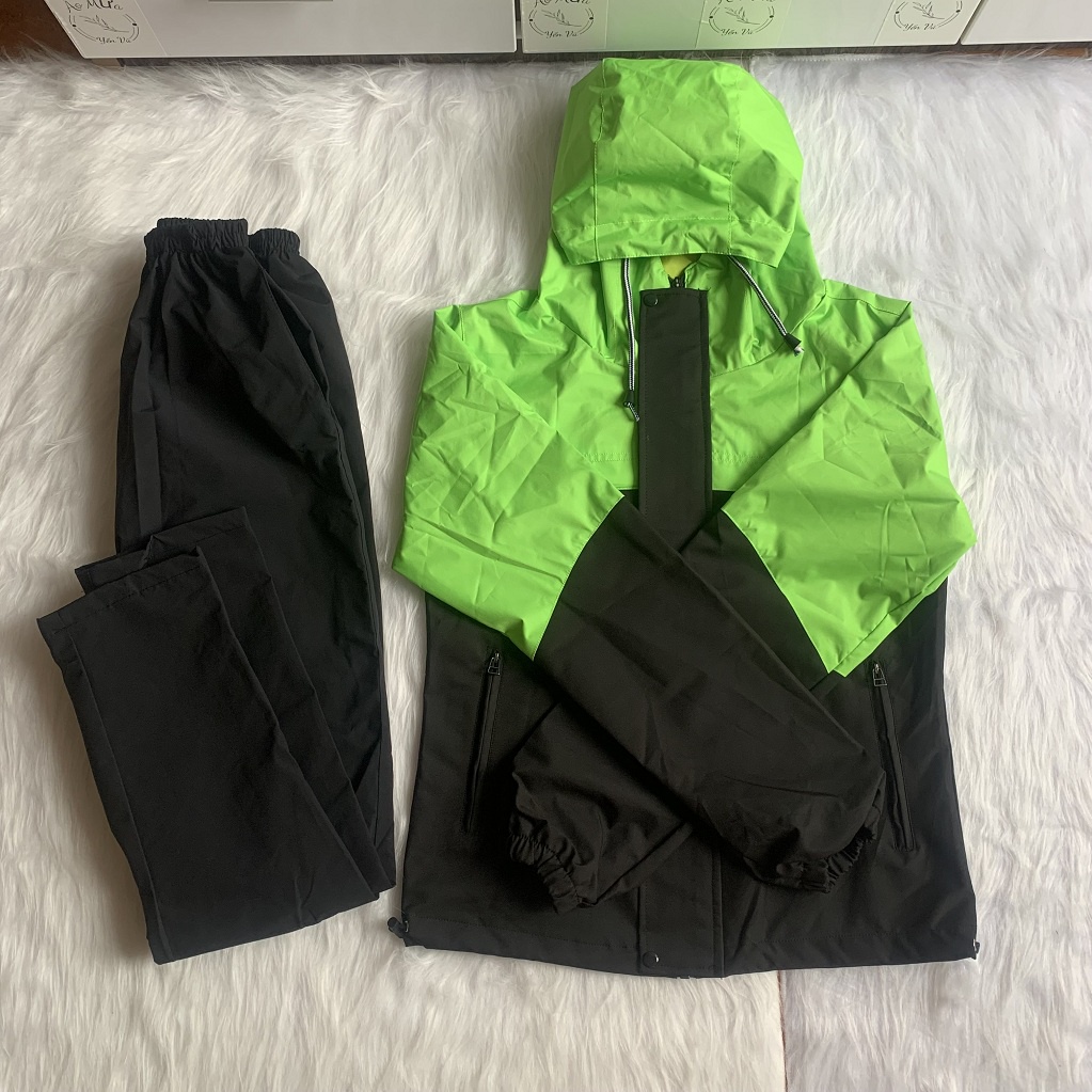 Áo mưa bộ cho Nam Nữ chống thấm TUYỆT ĐỐI, chống gió rét đi xe máy, đi phượt, đi làm 1 LỚP CHỐNG THẤM KH004