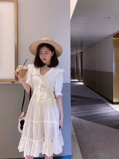 [ORDER] Đầm trắng bèo tầng (ảnh thật từ ảnh 7)