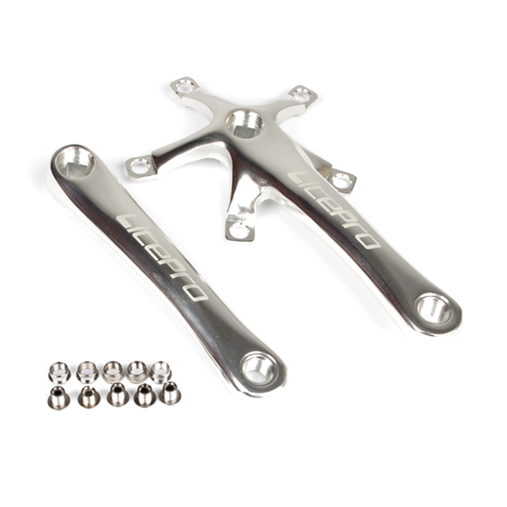 Tay quay đĩa líp xe đạp gấp LITEPRO vuông hợp kim nhôm CNC BMX 130BCD chất lượng cao tiện lợi