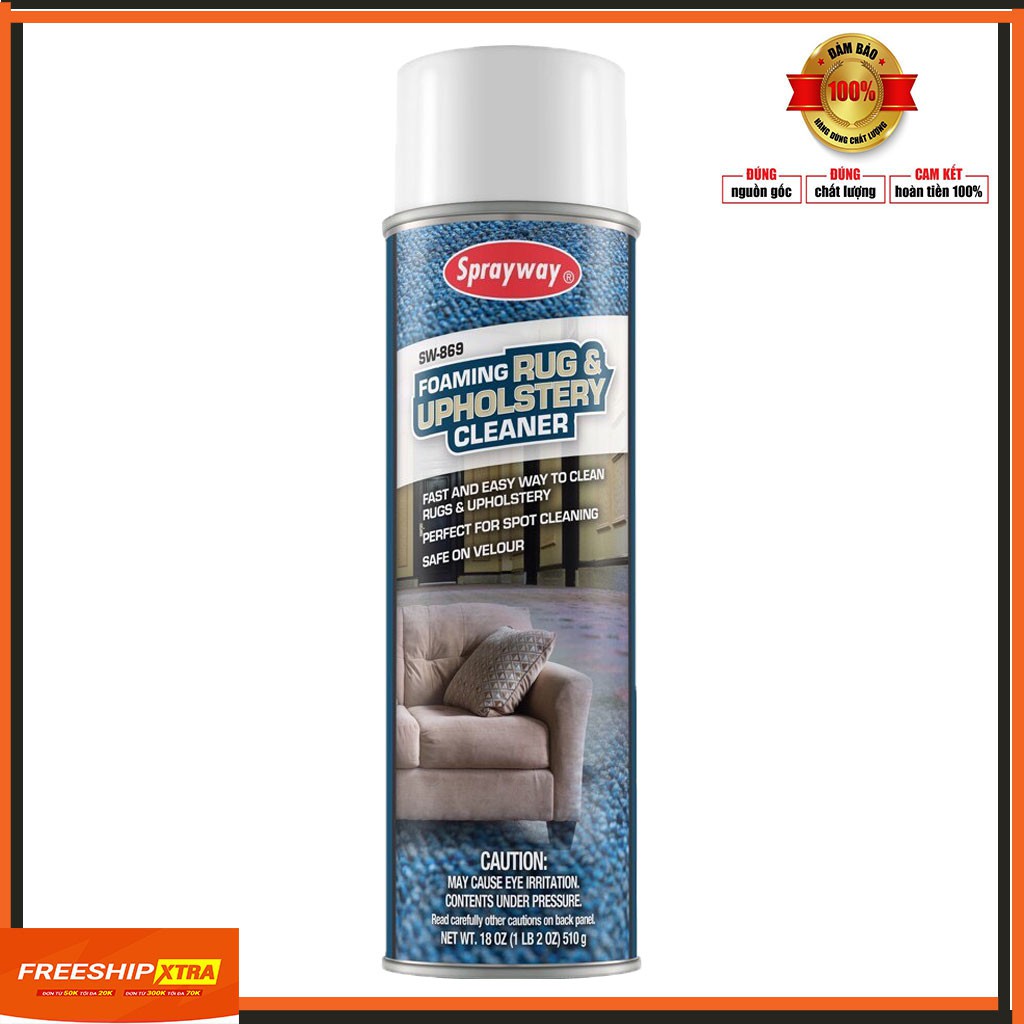 Chai xịt thảm, vệ sinh ghế sofa Sprayway Foaming Rug&Upholstery Cleaner SW-869 (510g)