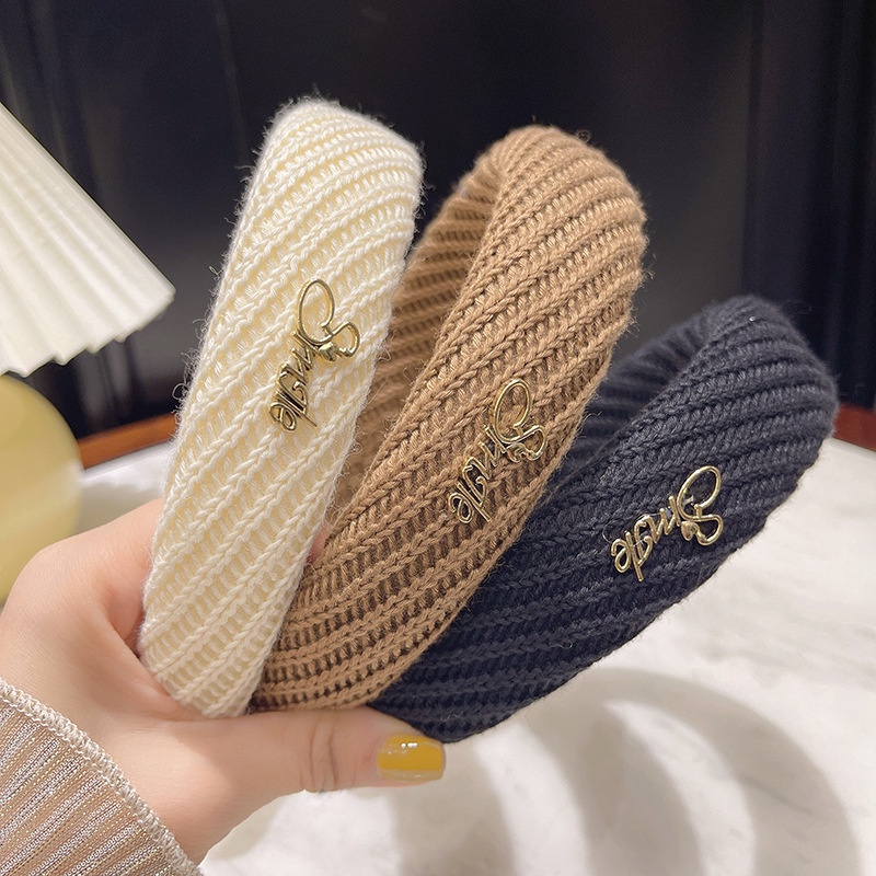 Băng Đô Cài Tóc Bằng Len Màu Kẹo Ngọt Phong Cách Cổ Điển Thời Trang Mùa Đông Cho Nữ