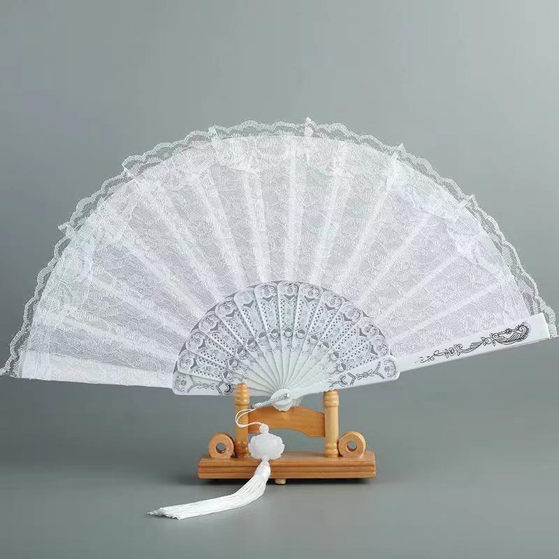 Quạt Hai Lớp Màu Sắc Cổ Điển Dùng Để Múa