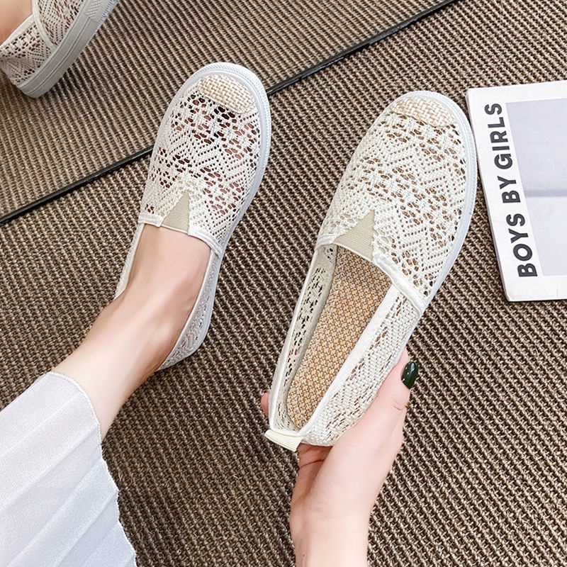Giày Lười canvas Đế Mềm Thoáng Khí Thời Trang Cho Nữ
