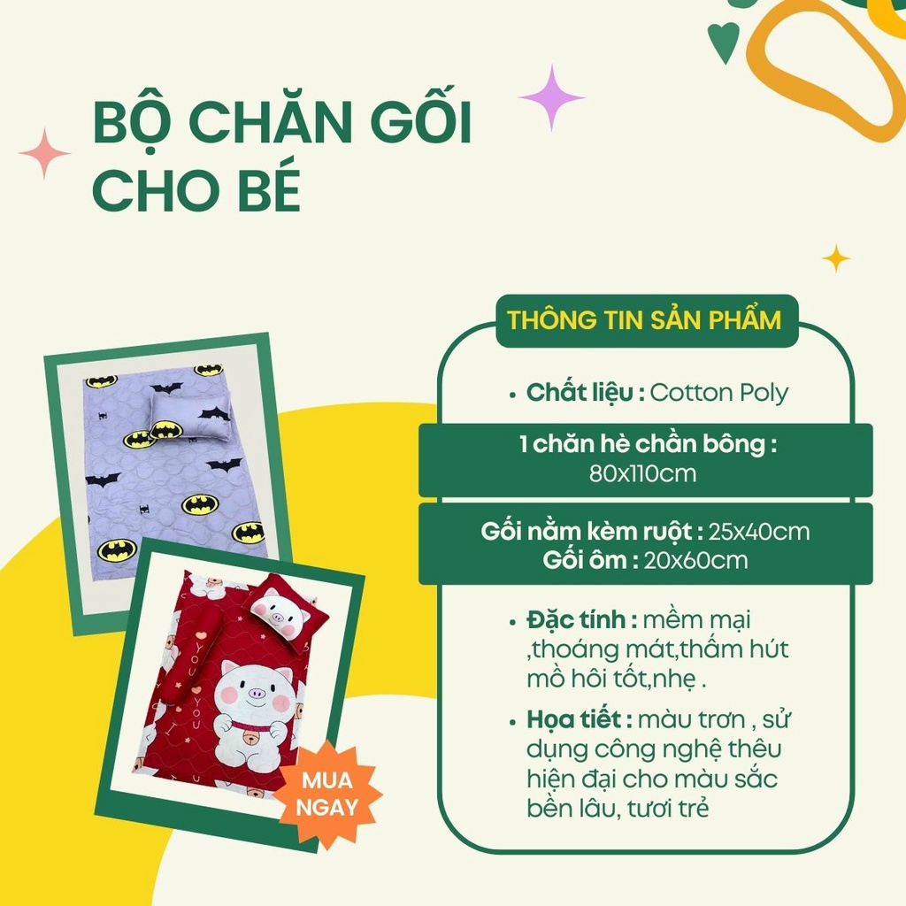 Bộ chăn gối cho bé 💖An Như💖 set chăn cho bé cute | WebRaoVat - webraovat.net.vn