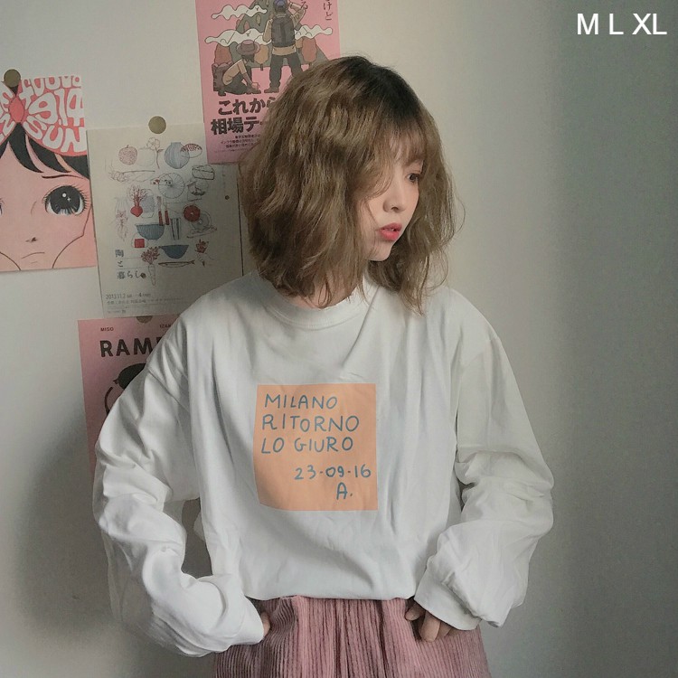 Áo thun dài tay  MILANO  bo tay phông Unisex nam nữ tee oversize form rộng pull Ulzzang Streetwear thu đông vải mềm