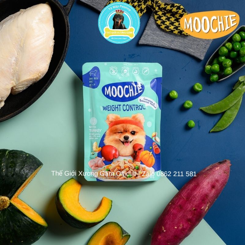 [HỘP 12PCS] MOOCHIE PATE WEIGHT CONTROL CHO CHÓ HỘP 12*85GR