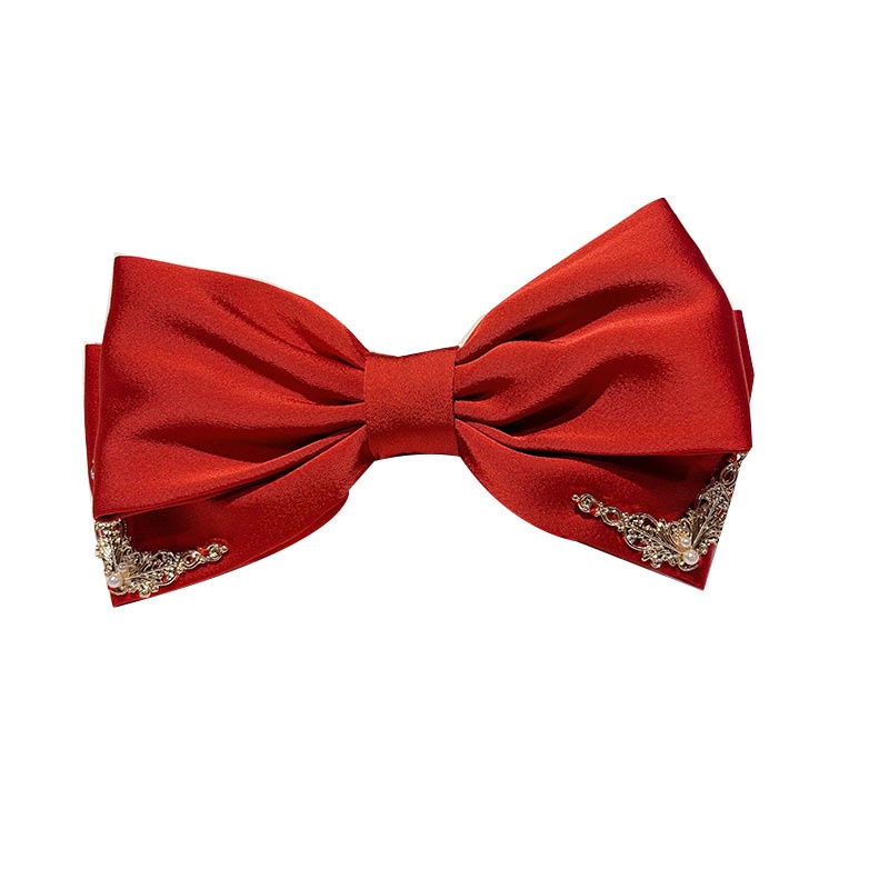 Kẹp Tóc Hình Nơ Lớn Bằng Satin Phong Cách Hàn Quốc Cho Nữ