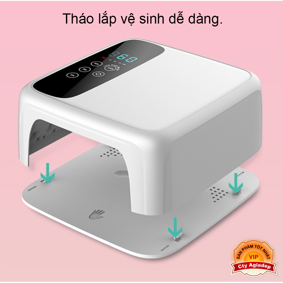 Máy hơ gel sơn móng tay Loại Sạc pin được - Hàng Cao cấp xịn đẹp AM602 - Máy hơ làm khô nail