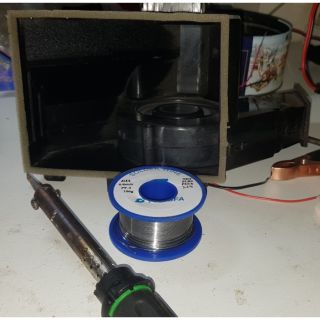 Hộp hút khói chì hàn 12-24V tự chế.