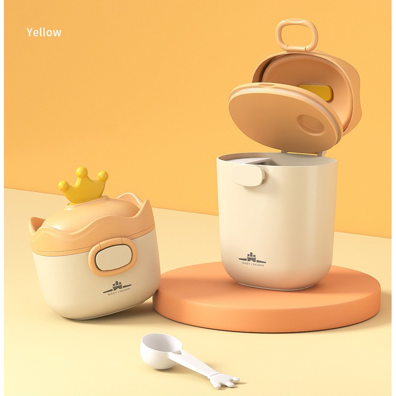 Hộp đựng sữa bột, đồ khô hình vương miện cao cấp hãng Baby Crown (có thể tiệt trùng) Shop mẹ nhím