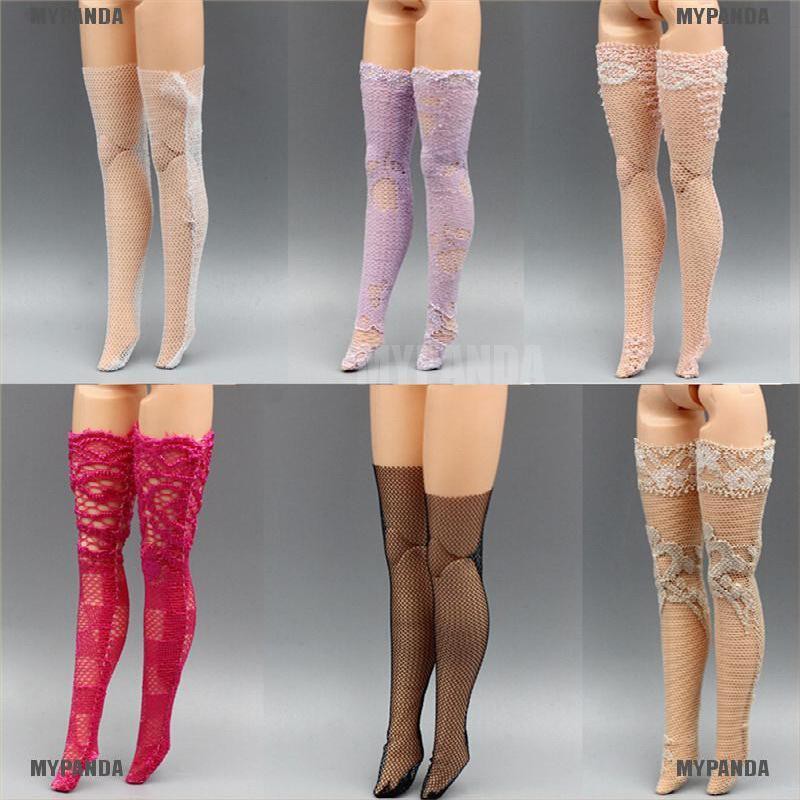 Set 3 đôi vớ dài cho búp bê tỉ lệ 1/6