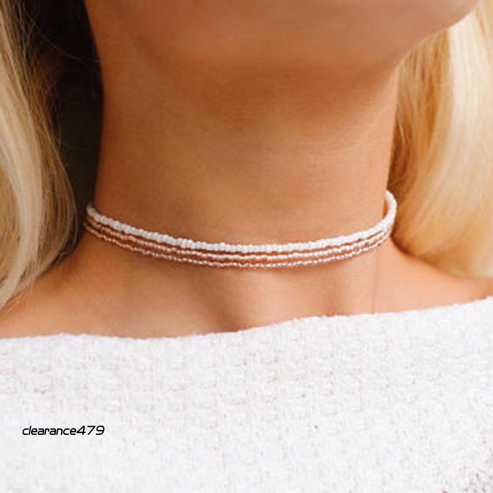 Vòng Cổ Choker Đính Hạt Đơn Giản Thời Trang Mùa Hè Cho Nữ