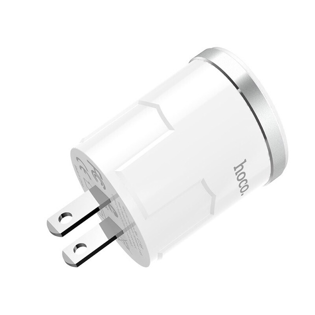 Củ sạc hoco C38 hỗ trợ sạc nhanh 2 cổng sạc - hàng chính hãng
