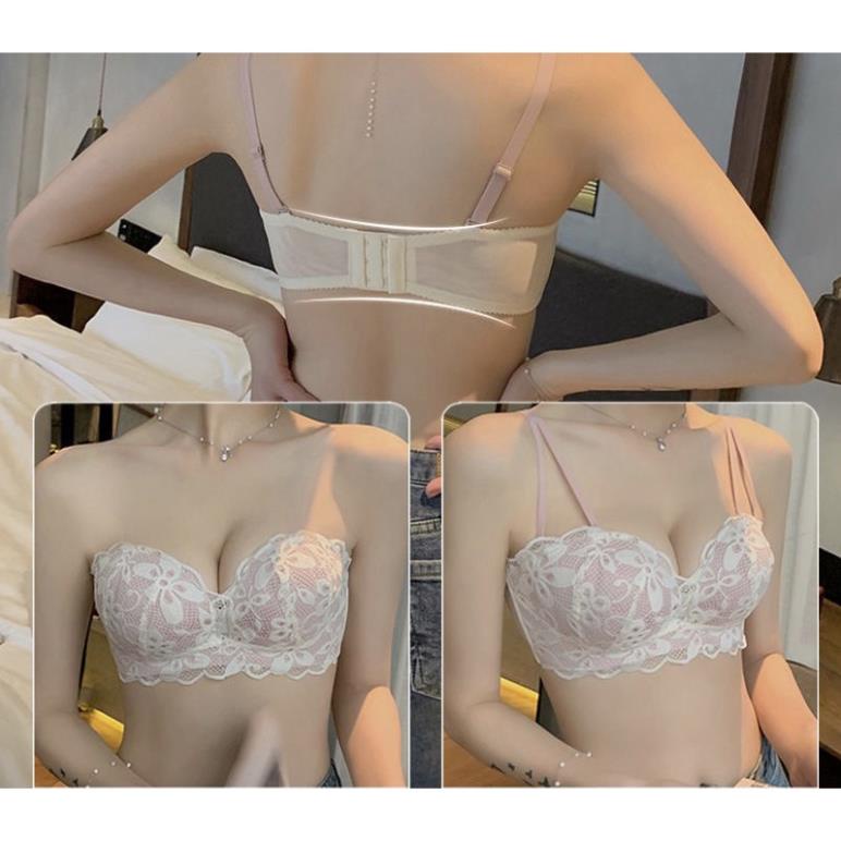 Áo Lót Nữ Đệm Dày Hình Bàn Tay Thông Hơi Không Gọng Nâng Ngực Ren 2 Dây Trong 1 Đẹp Tinh Tế _0779 -