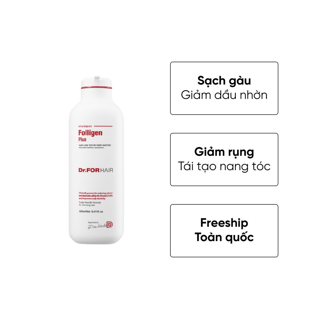 Dầu gội Dr.FORHAIR Folligen Plus giảm rụng và kích thích mọc tóc chỉ sau 1 lần gội - 30shine phân phối chính hãng