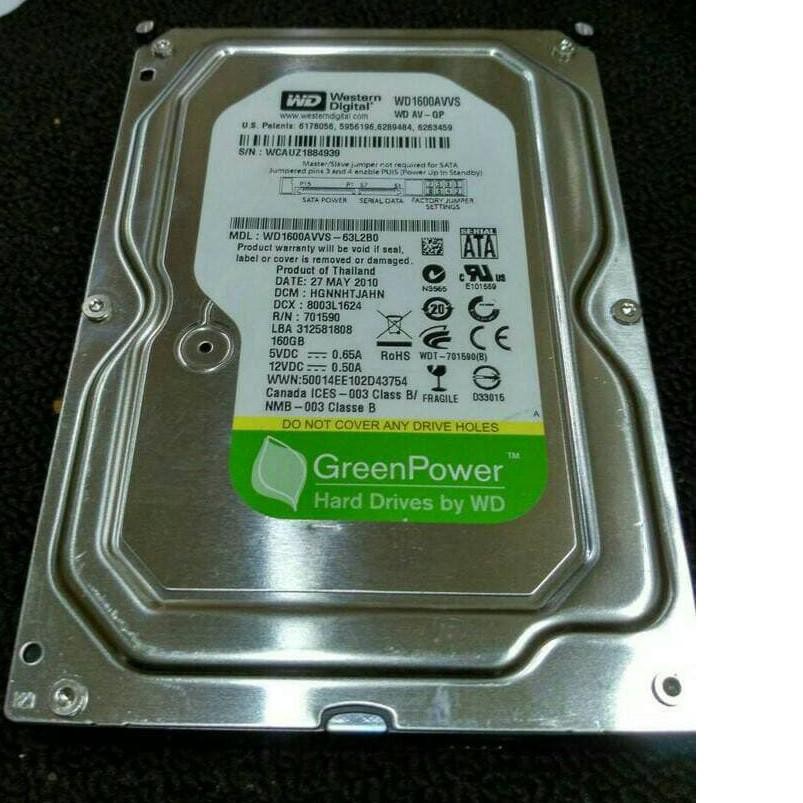 Ổ Cứng Hdd Wd 160gb Sata 3.5inc | BigBuy360 - bigbuy360.vn