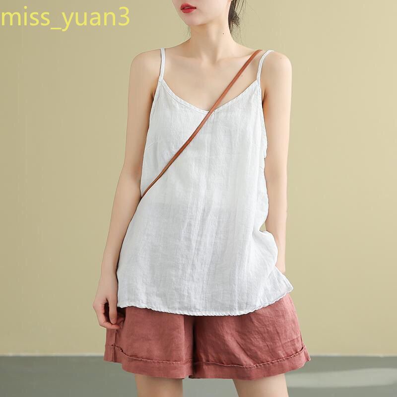 Áo Hai Dây Dáng Rộng Vải Cotton Thời Trang Mùa Hè Cho Nữ | BigBuy360 - bigbuy360.vn