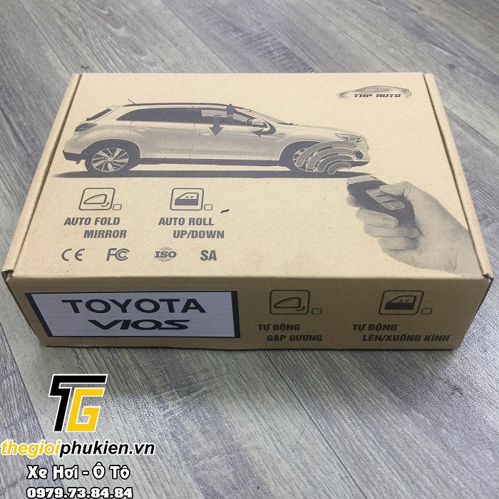 Gập gương lên xuống kính tự động xe Toyota Vios/ Yaris 2019 - cắm jack zin