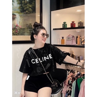 Áo thun crotop đính kim sa
