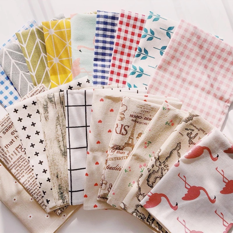 Khăn Trải Bàn Vải cotton Họa Tiết Kẻ Sọc Thời Trang Nhật Bản