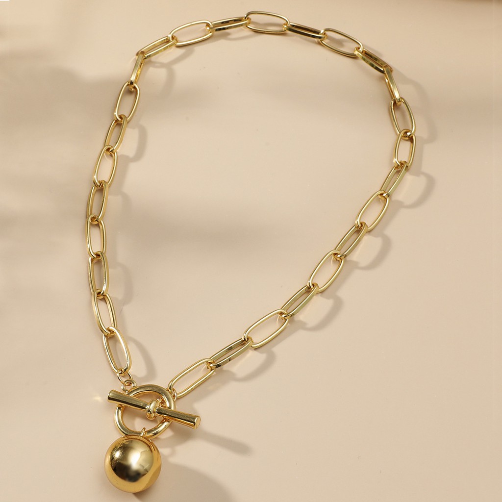 Dây chuyền vàng bạc hợp kim vòng cổ cá tính thiết kế sang trọng phụ kiện thời trang Hàn Quốc cao cấp DCV001