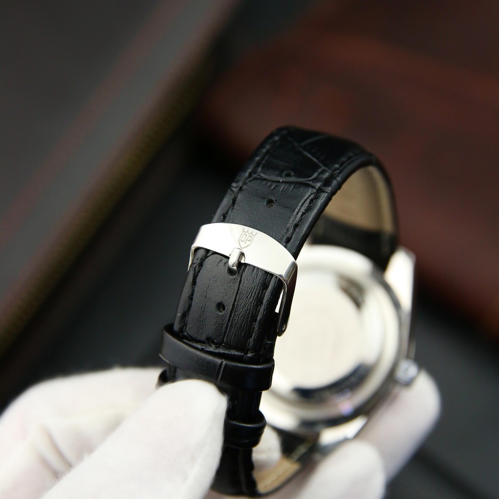 Đồng Hồ Nam olymp Dây Da Cao Cấp Sang Trọng Mặt Kính Chống Xước, Chống Nước BH Hãng 12 Tháng