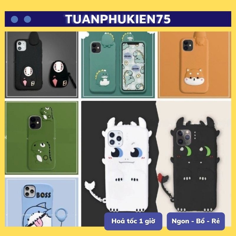 Ốp Lưng Iph.0ne ⚡ Ốp Iph.0ne Silicon Thú Đeo Siêu Xinh ⚡ iPh.0ne 6P/7/8/7plus/8plus/x/xs/xs max/11/11promax/12/12pro/12p