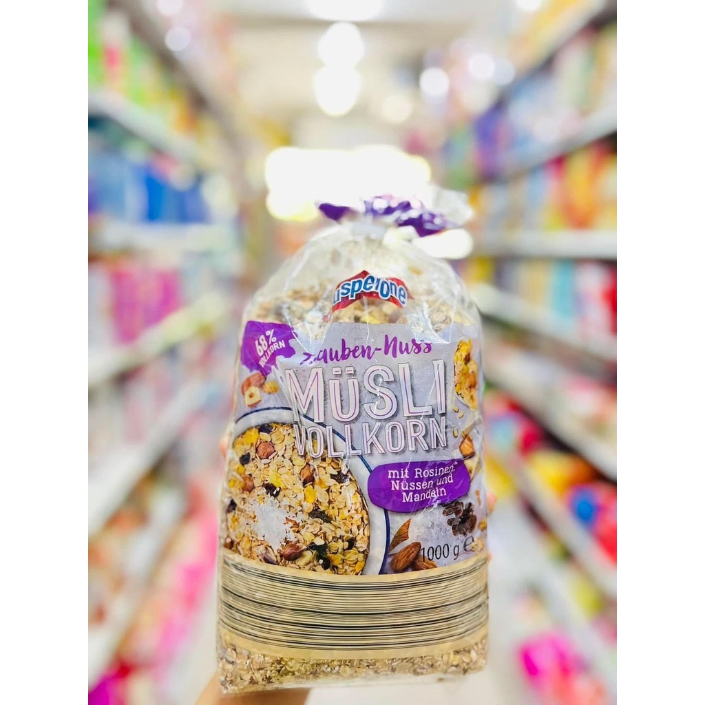 Ngũ cốc dinh dưỡng mix hoa quả khô ⚡ CỰC HOT ⚡ Ngũ cốc mix trái cây sấy Musli Vollkorn - Đức cao cấp, đầy đủ dinh dưỡng