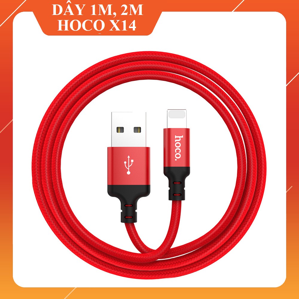 FREESHIP TỪ 50K_ Cáp Sạc Hoco X14 dòng 5V - 2A Dài 1M/2M Lightning cho iPhone | Micro USB | Type C