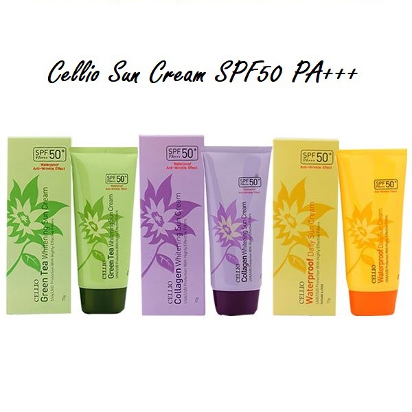 Kem chống nắng chiết xuất Collagen Cellio Collagen Whitening Sun Cream SPF50 PA+++