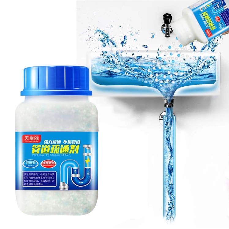 Bột thông tắc cống, toilet, bồn rửa chén, chậu rửa mặt YUHAO – Xử lý tắc nghẽn đường ống, bồn cầu cực mạnh 300g