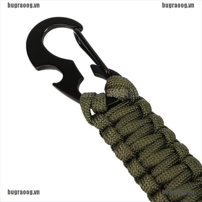 Móc chìa khóa dạng dây paracord sinh tồn có đầu khui chai tiện lợi