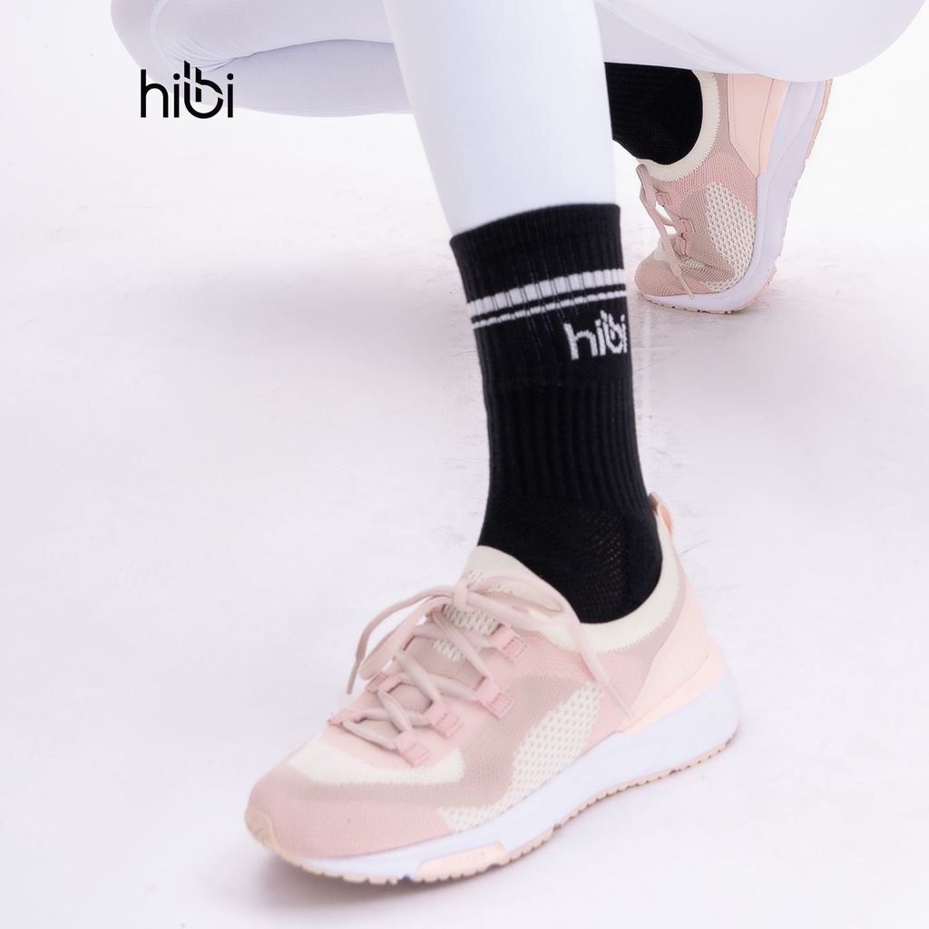 Tất Thể thao Hibi Sports A010 Cotton cổ cao có đệm chống hôi chân và bo chống trượt