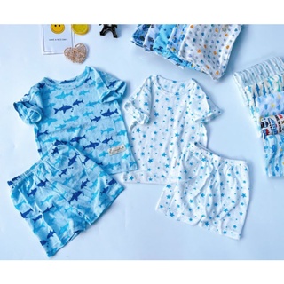 Bộ cộc cho bé trai, set 3 bộ cộc vấn tay moimoipi cho bé trai vải Nhật siêu mát