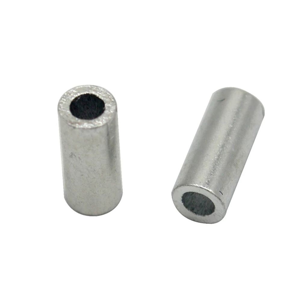 Set 100 ống bọc dây câu cá bằng nhôm chất lượng cao