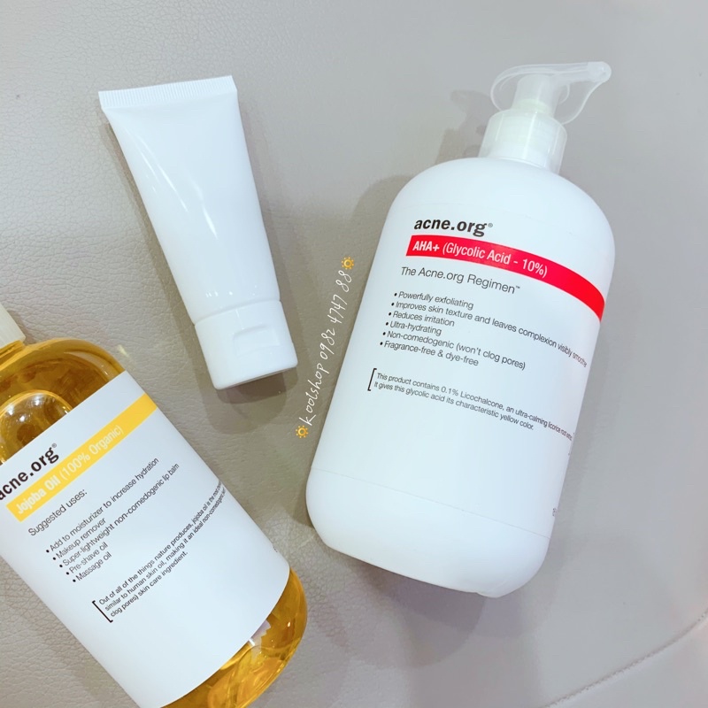 Mẫu thử🌸Tẩy da chết hoá học Acne.org AHA+ (Glycolic Acid - 10%) sạch sâu, giảm mụn, chống lão hoá🌸