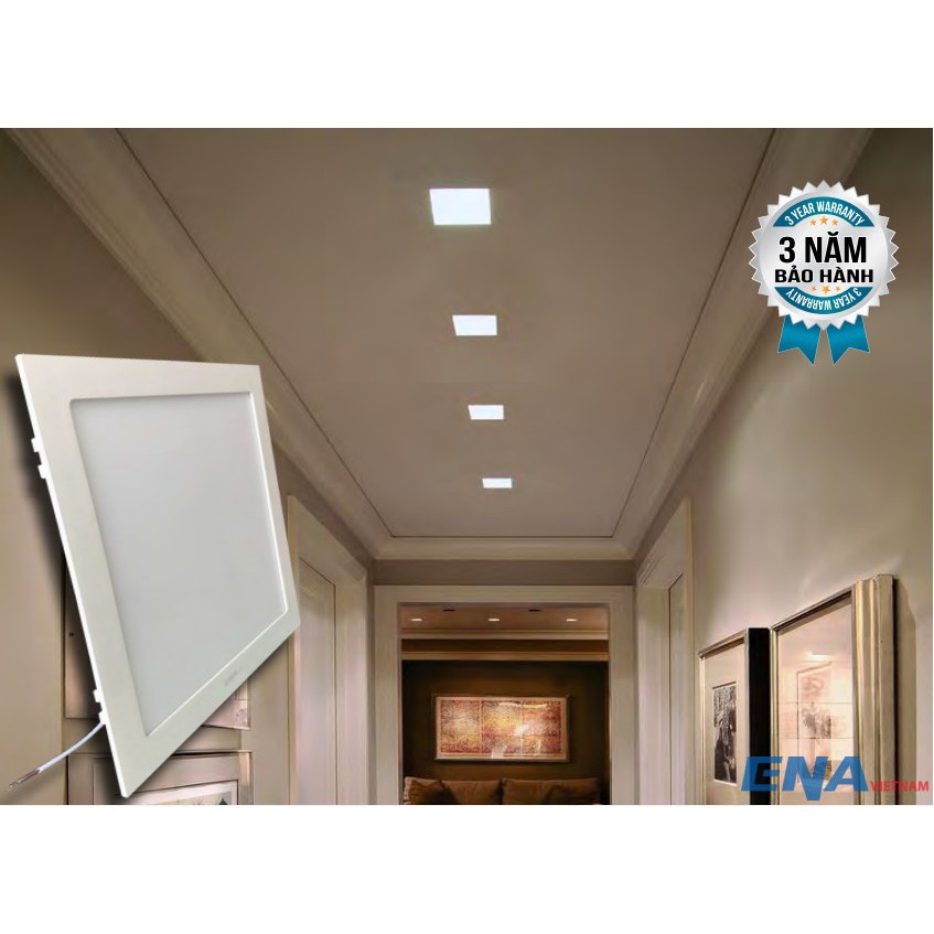 Đèn LED âm trần vuông 9W AVP đổi 3 màu ENA Vietnam