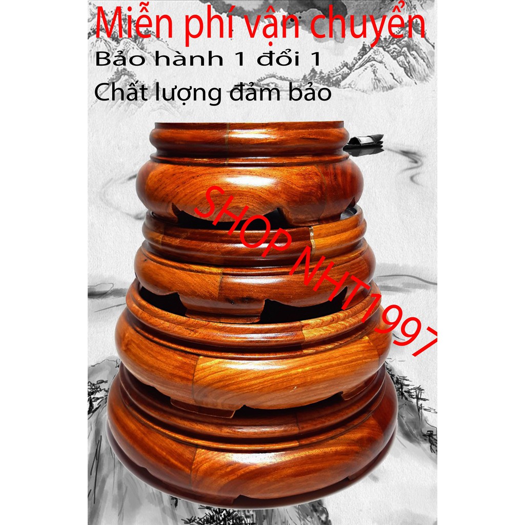 Kỷ đế tròn gỗ hương cao cấp sang trọng