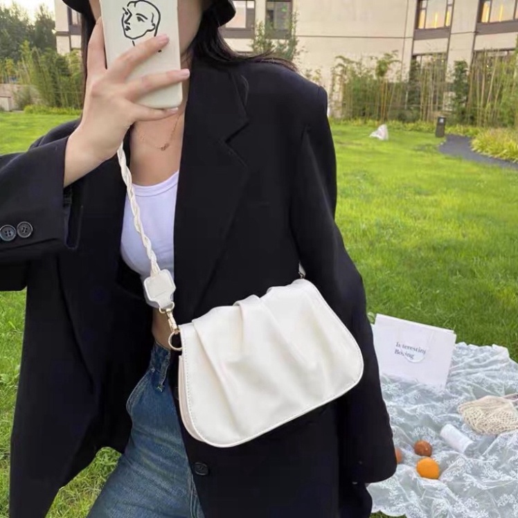 Túi xách nữ, túi đeo chéo da gấp 3 ngăn phong cách hàn quốc