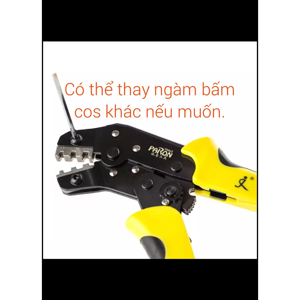 Kềm bấm cos có trợ lực chuyên nghiệp.(xin lưu ý ngàm và loại cos sử dụng).