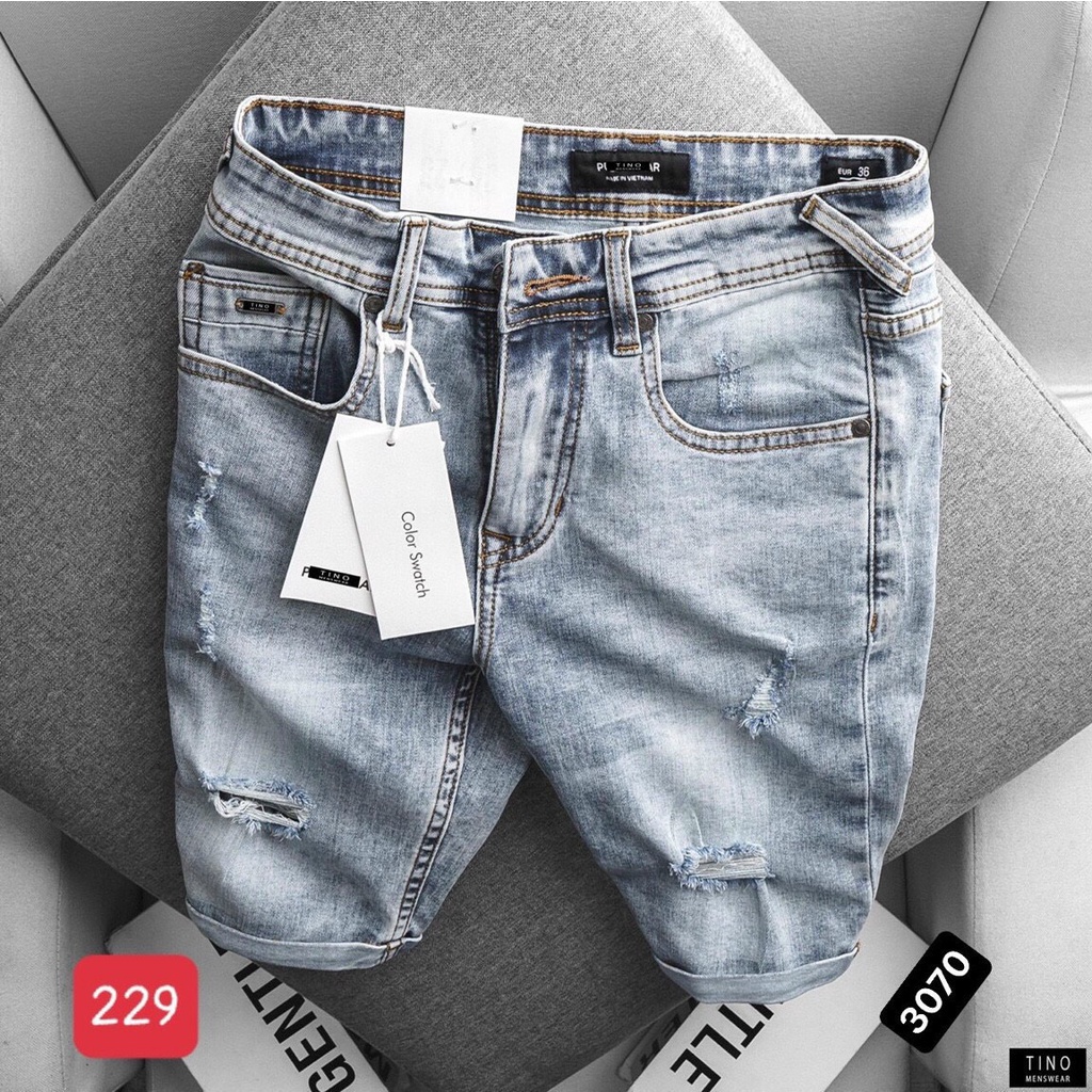 Quần short jean nam chất jean co giản 4 chiều chuẩn hình chuẩn from, đủ size mẫu mã đa dạng nhiều mẫu mới MS213