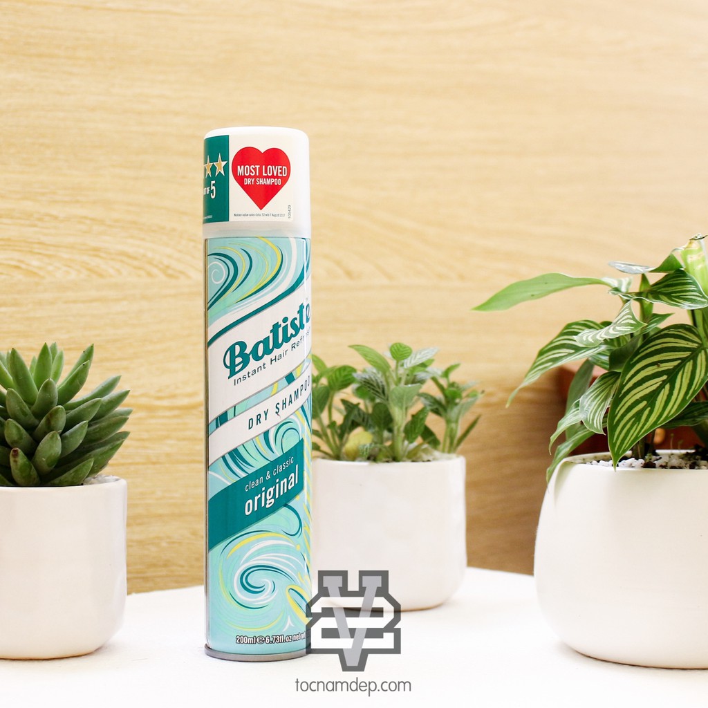 Dầu gội khô Batiste Original Dry Shampoo 200ml | Hương chanh thơm mát - chính hãng nhập khẩu UK