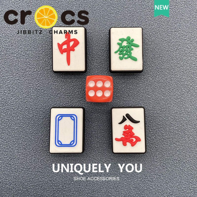 Phụ Kiện Trang Trí Giày crocs jibbitz Họa Tiết Xúc Xắc 3D Thời Trang