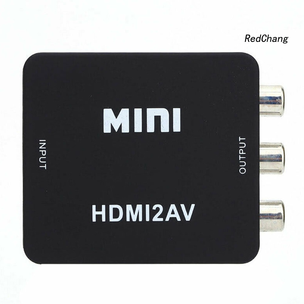 -SPQ- Portable Mini Full HD 1080P HDMI to AV RCA Adapter Audio Composite Converter Box