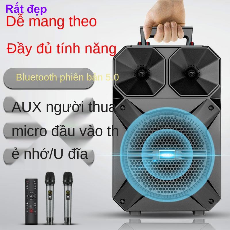 tai nghe bộ sạc dự phòng bộ sạcâm thanh vũ đài vuông Huabao loa siêu trầm bluetooth lượng cao ngoài trời công suất