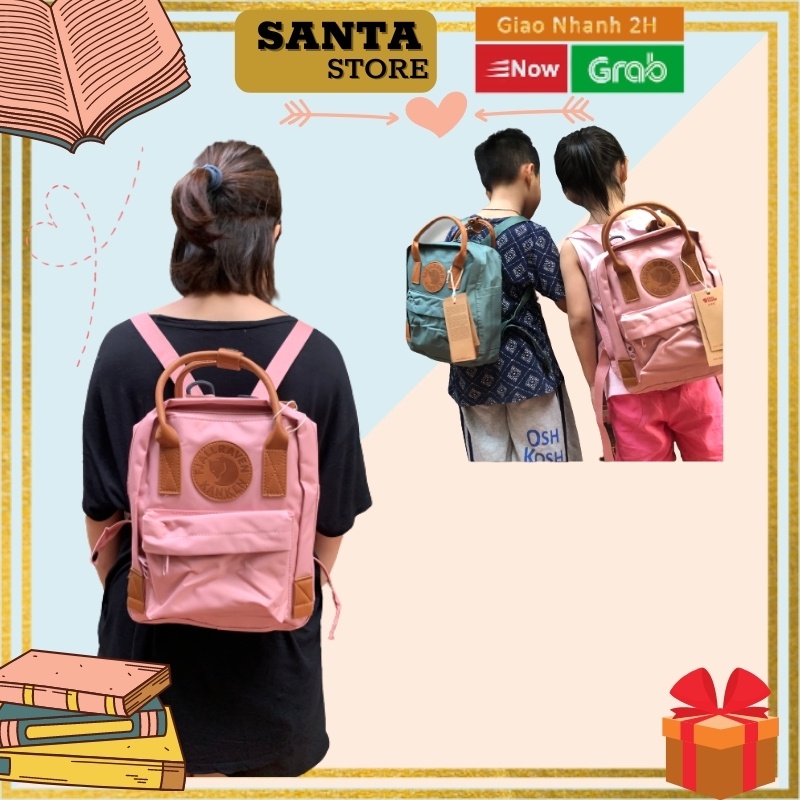 Balo Kanken mini No2 quai da thời trang cao cấp đựng đồ nhỏ gọn xinh xắn, cho bé trai gái đi học mẫu giáo SANTA STORE