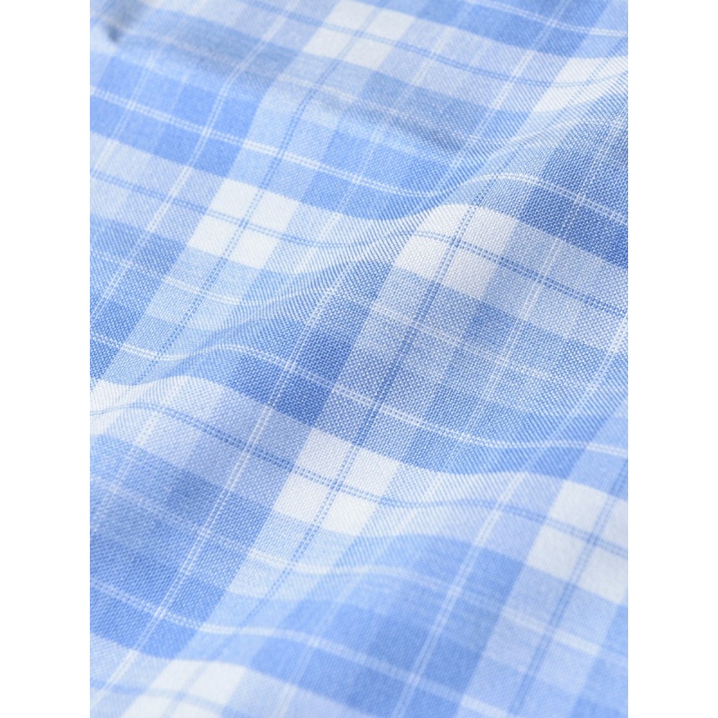 Áo Sơ Mi Nam Ngắn Tay Owen BA22713NT Somi Cộc Tay Công Sở Cao Cấp Xanh Nhạt Kẻ Caro To Chất Cafe Dáng Body Fit Tà Bằng | BigBuy360 - bigbuy360.vn