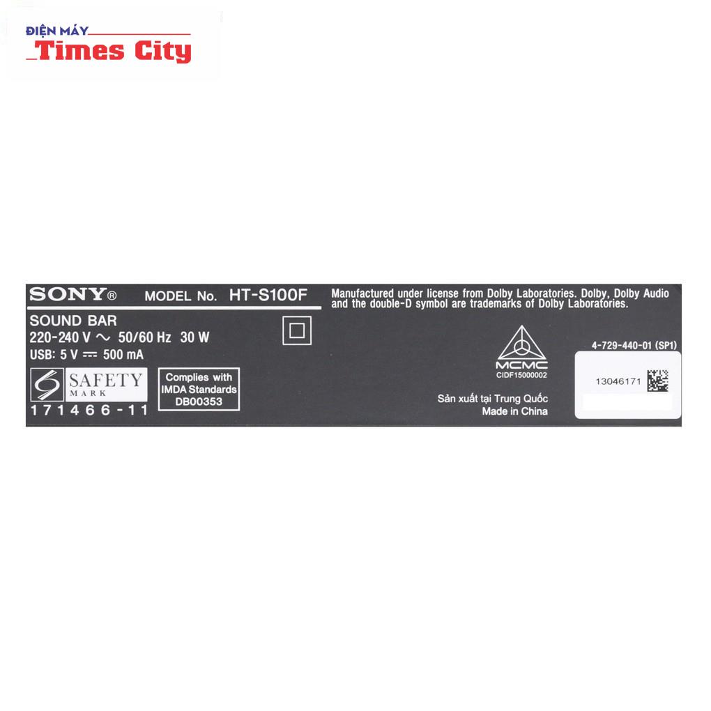 Loa thanh soundbar Sony 2.0 HT-S100F 120W