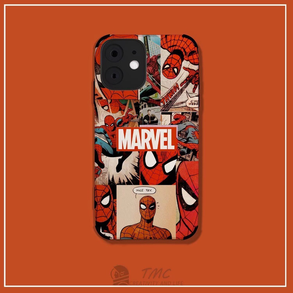 Ốp Điện Thoại Chống Sốc Chống Thấm Nước Hình Spiderman Cho Apple 12promax p5011u reno6 XS Max